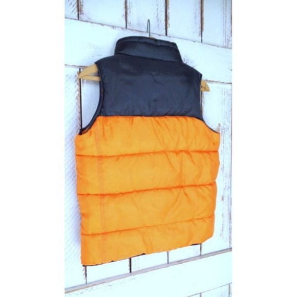 Childrens orange and black Vertical'9 puffer vest - Large - Picture 4 of 5